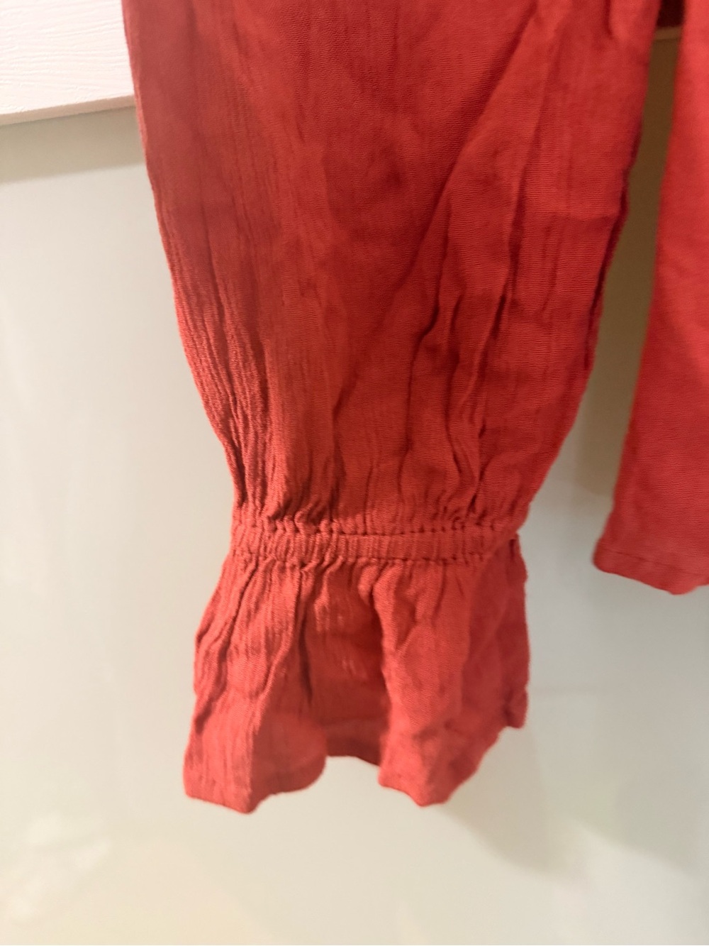 Embroidered Rust Cold-Shoulder Camisole - Picture 4 of 4